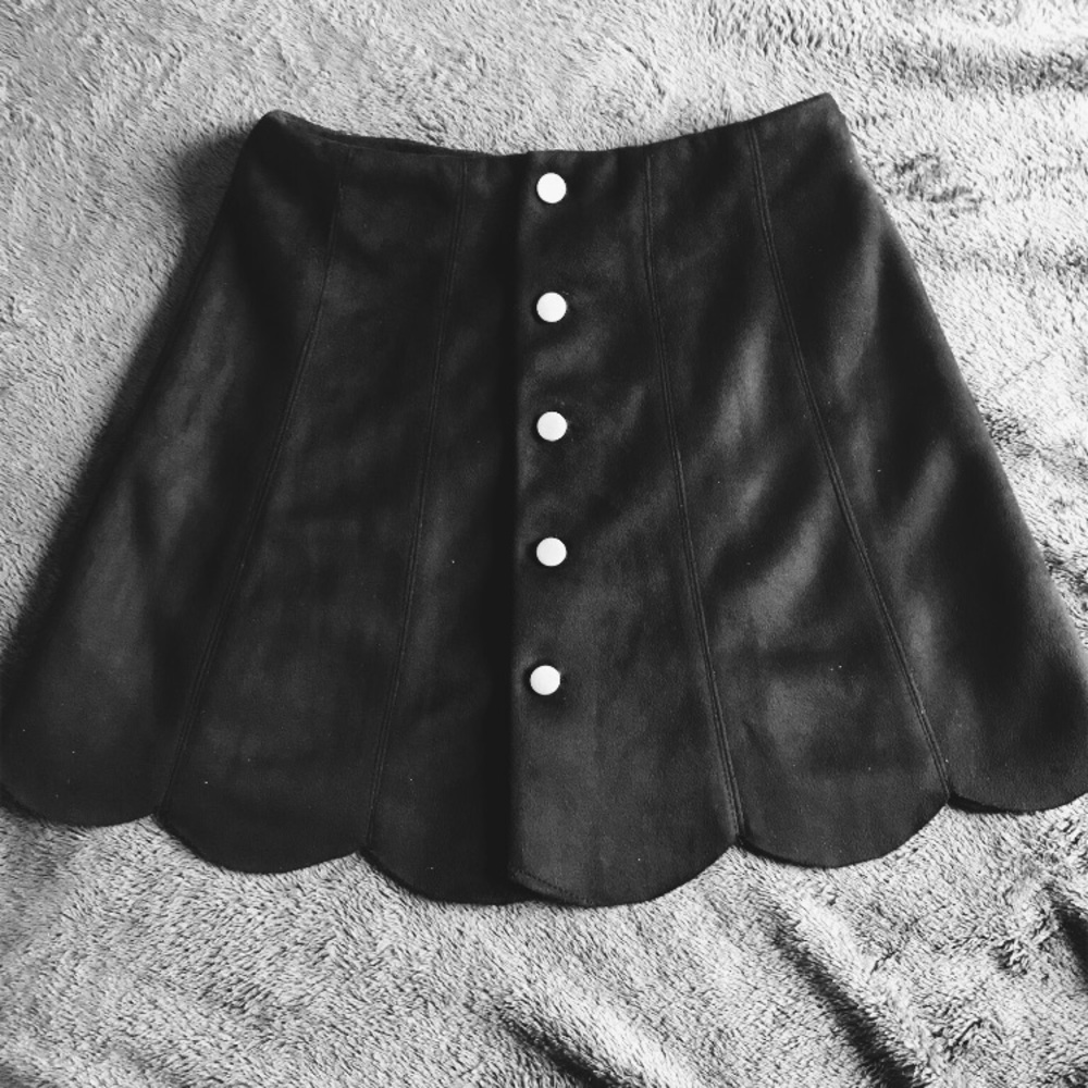 Black Suede Skirt
